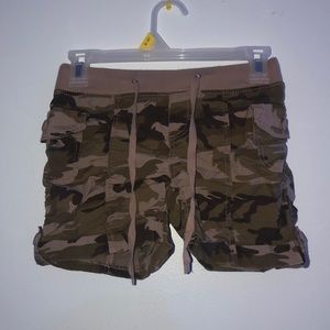 Camo cargo shorts